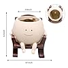 Toparad Smily Face Planter Pot for Indoor Outdoor Plants, Unique Sit Rocking Chair Succulent Pots with Drainage Hole, Cute Resin Flower Head Planters, Appreciation Gift